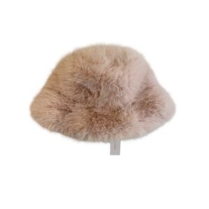 Anthropologie Faux Fur Bucket Hat in Pink